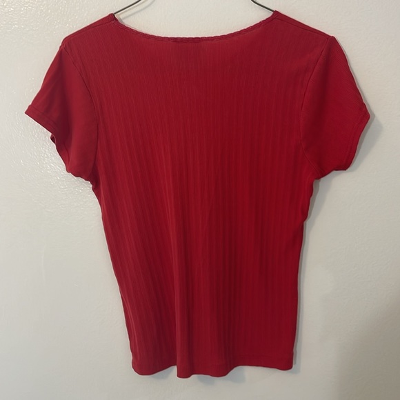 In Design Girls 14 - 16 red t shirt top 60% cotton 40% polyester - Picture 5 of 6